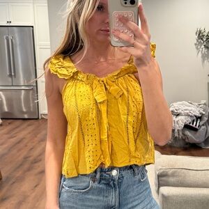 Zara Eyelet Shirt XS